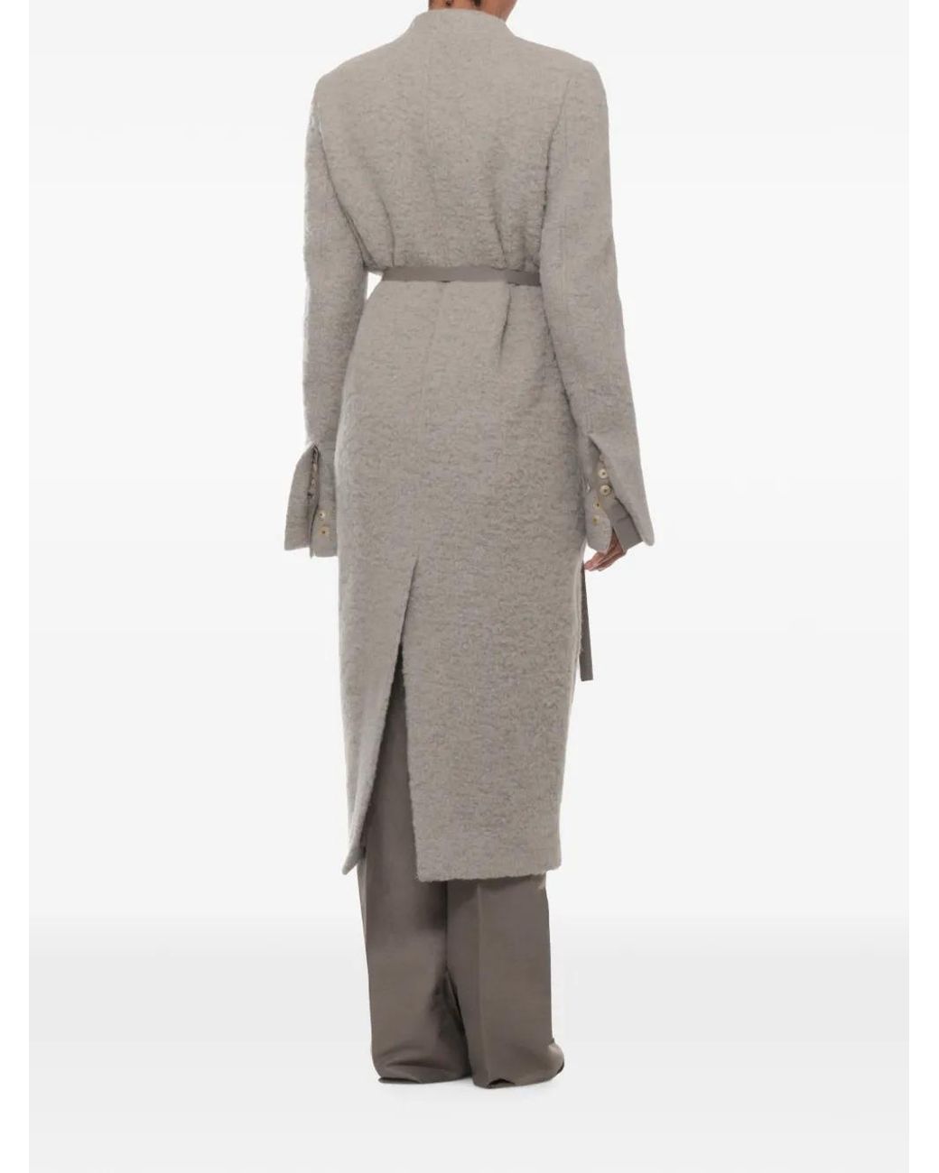 Rick Owens Gray Soft Cyclops Coat
