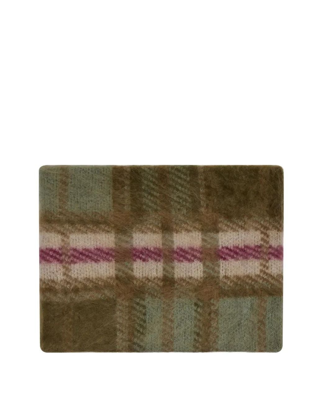 Bompard Brown Brushed Tartan Snood