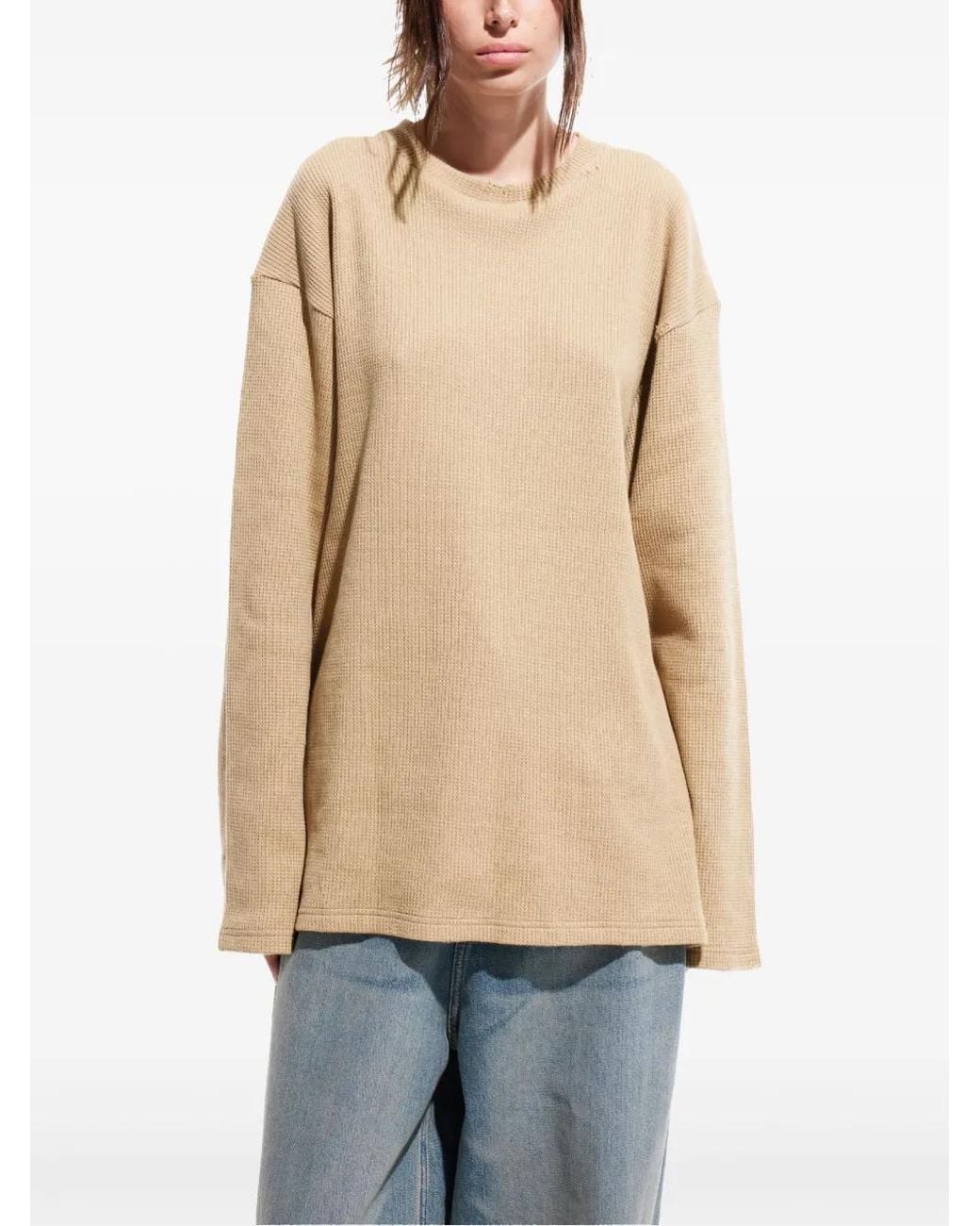 Mainless Natural Waffle-Knit T-Shirt