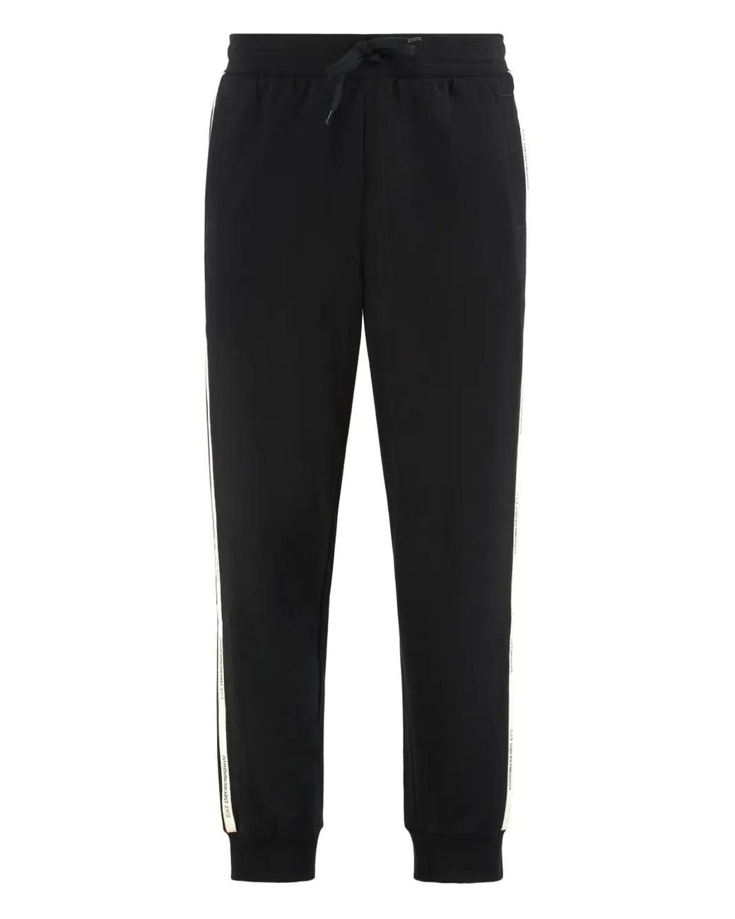 EA7 Black Track Pants for men