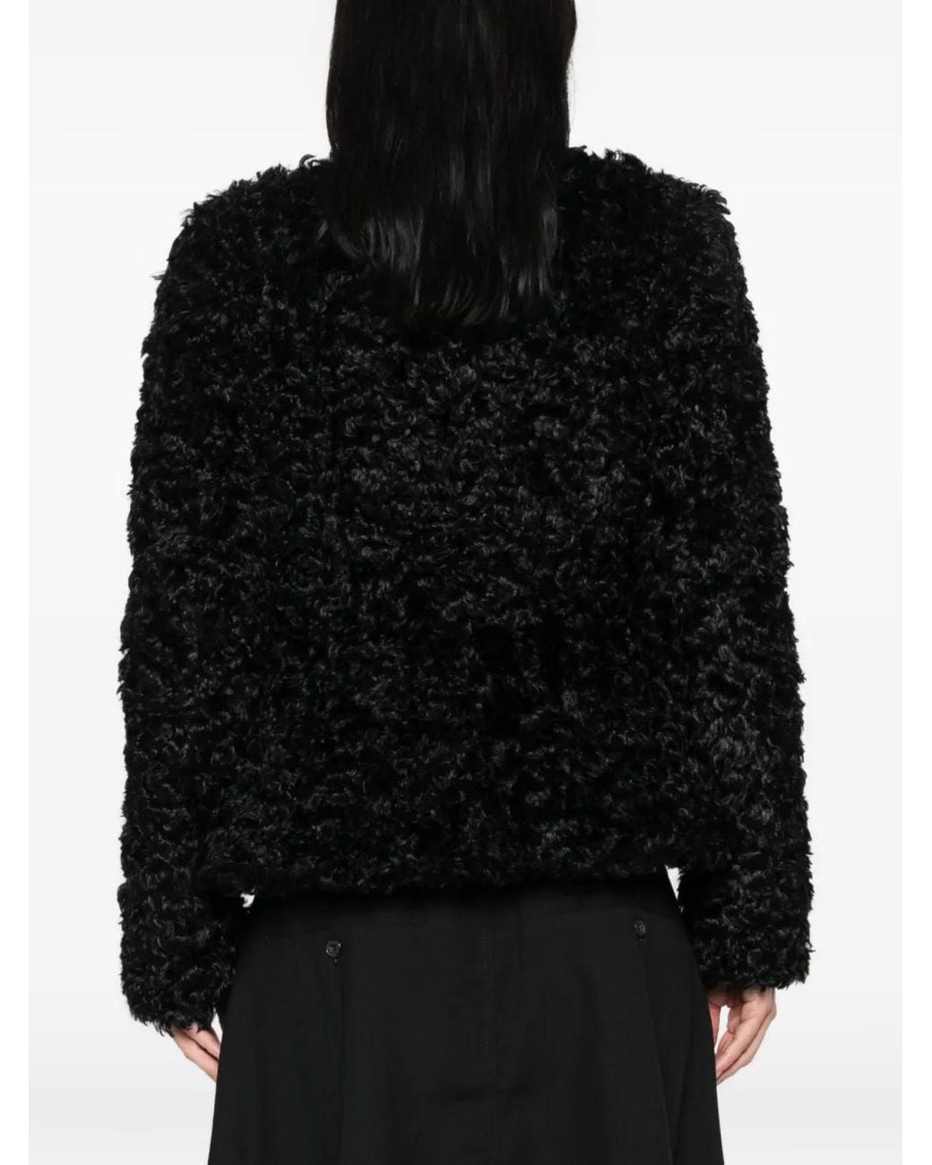 Simone Rocha Black Boat-Neck Jacket