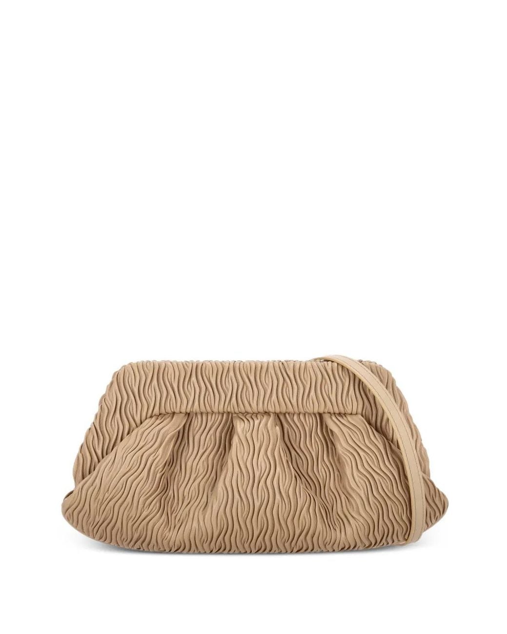 THEMOIRÈ Natural Tia Gathered Clutch Bag