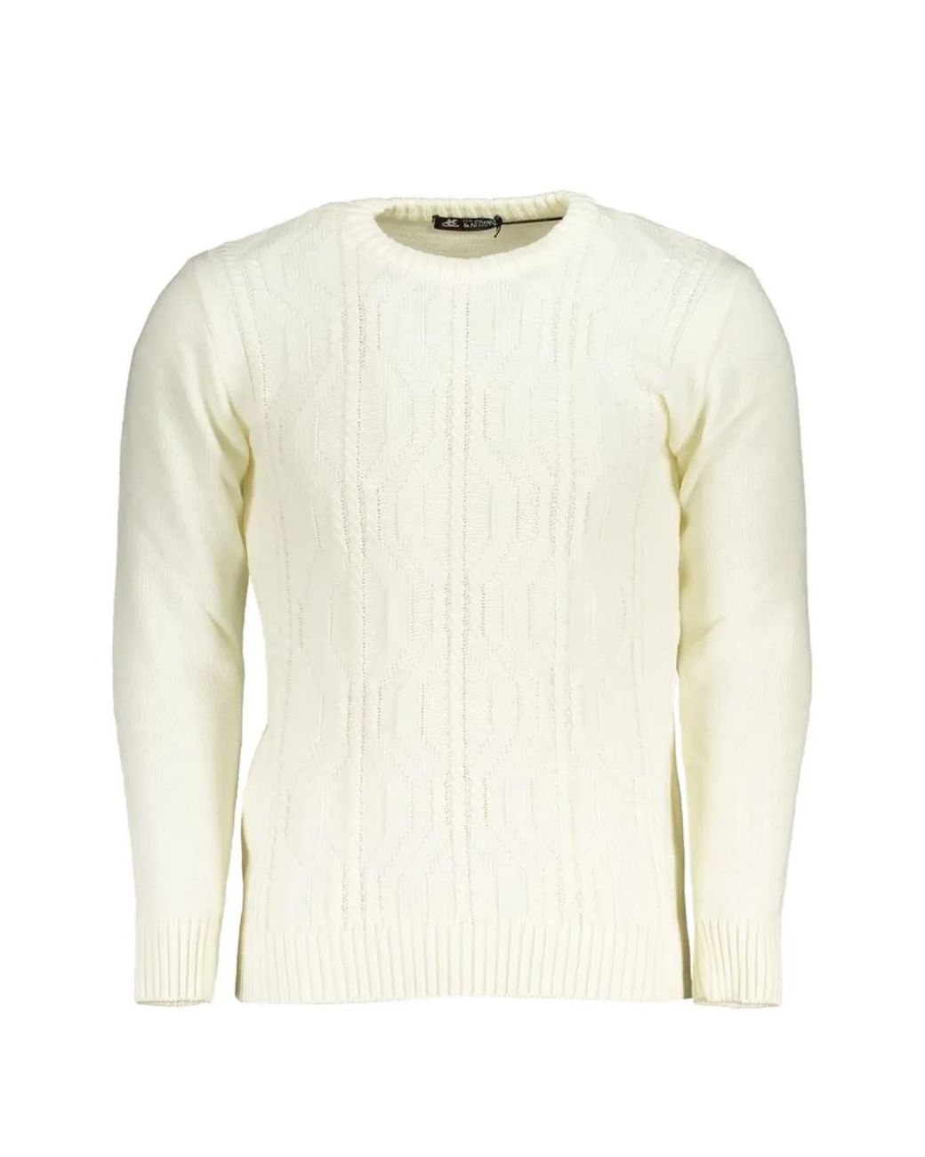 U.S. Grand White Cable-Knit Sweater for men