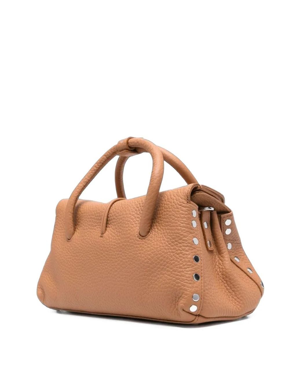 Zanellato Brown Small Dotta Pebbled-Leather Tote Bag