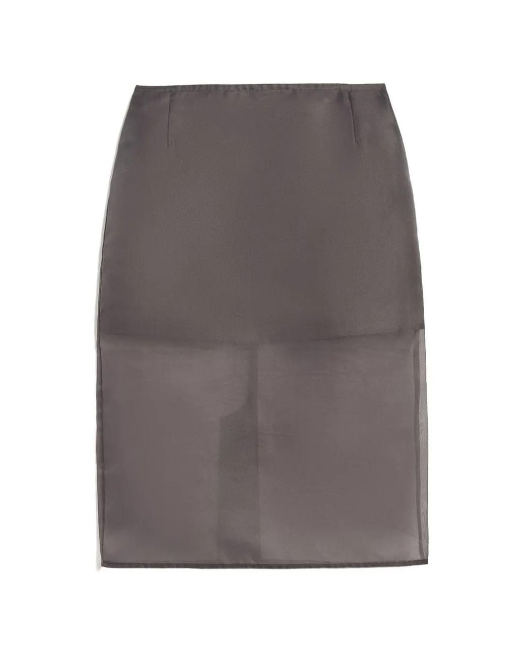 Apparis Gray Tyra Organza Midi Skirt