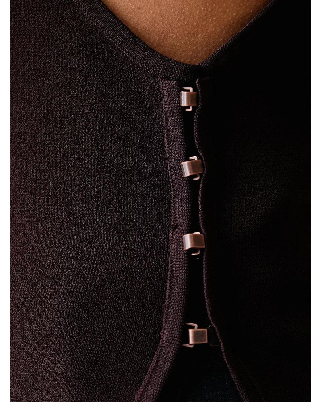 Sessun Black Lally Hook-Fastening Sleeveless Top
