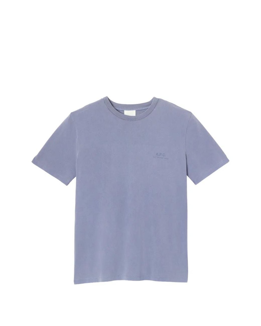 A.P.C. Blue Gabby Logo-Print T-Shirt for men