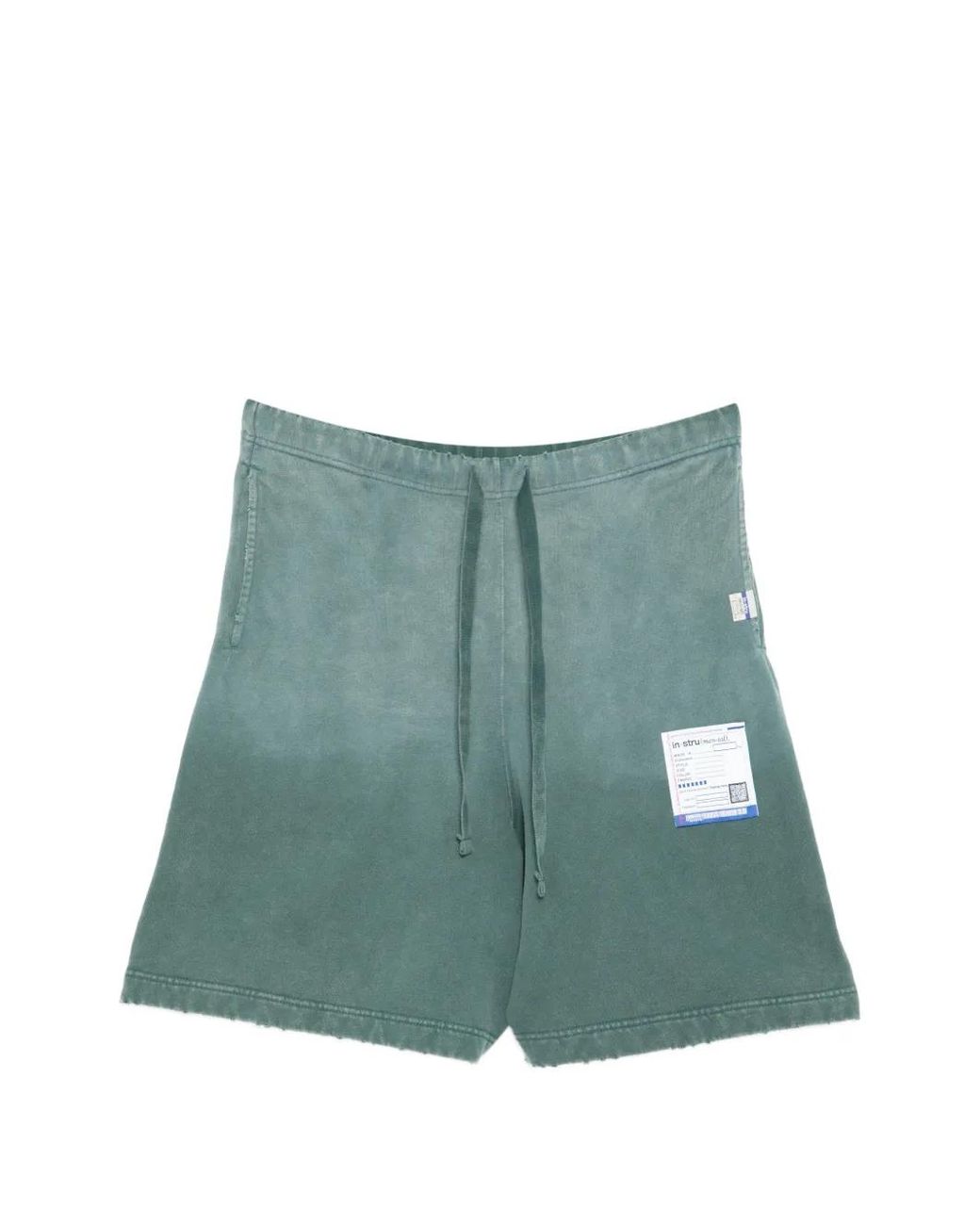 Maison Mihara Yasuhiro Sun Faded Like Sweat Shorts in Green for