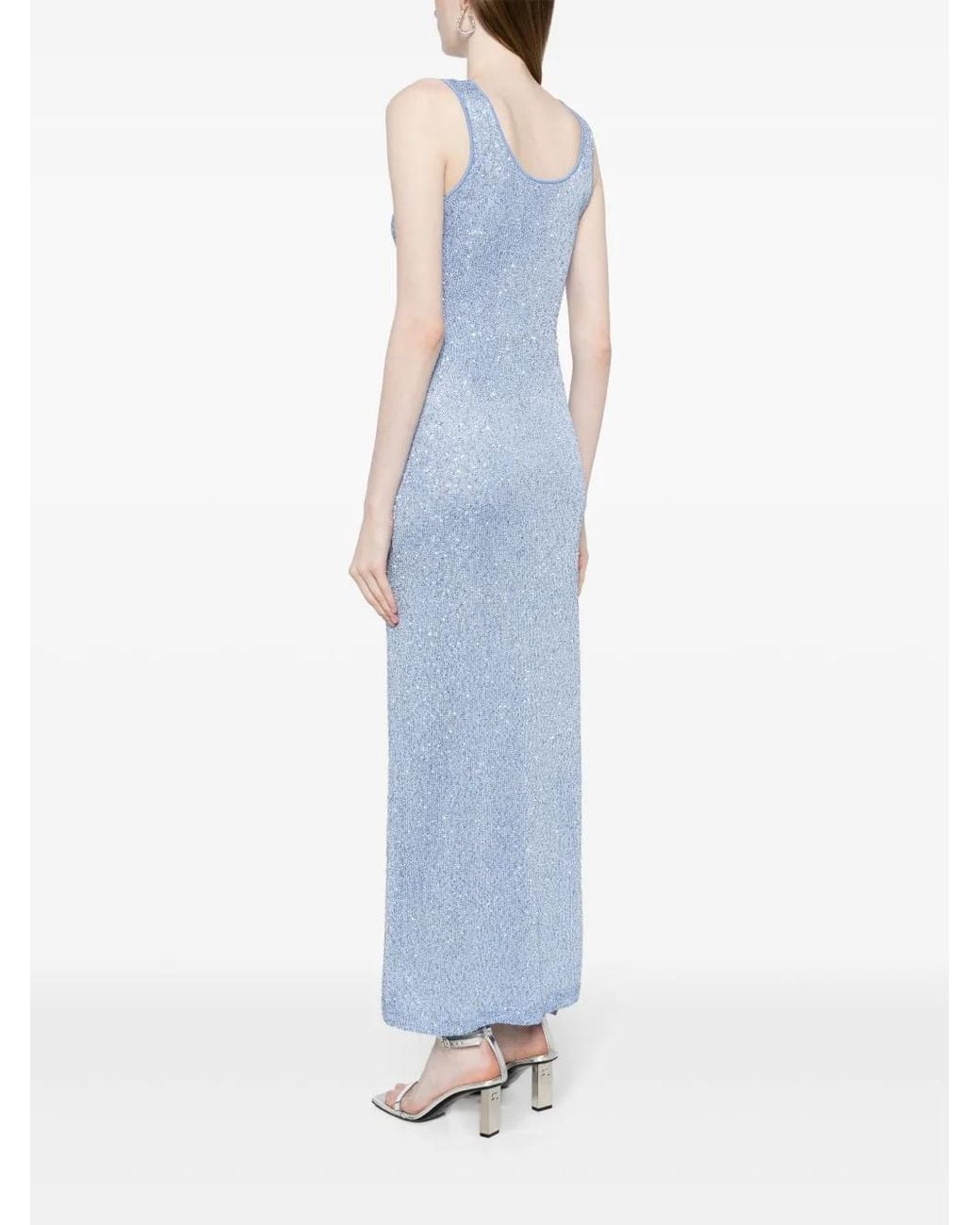 Jonathan Simkhai Blue Rayne Sequined Maxi Dress