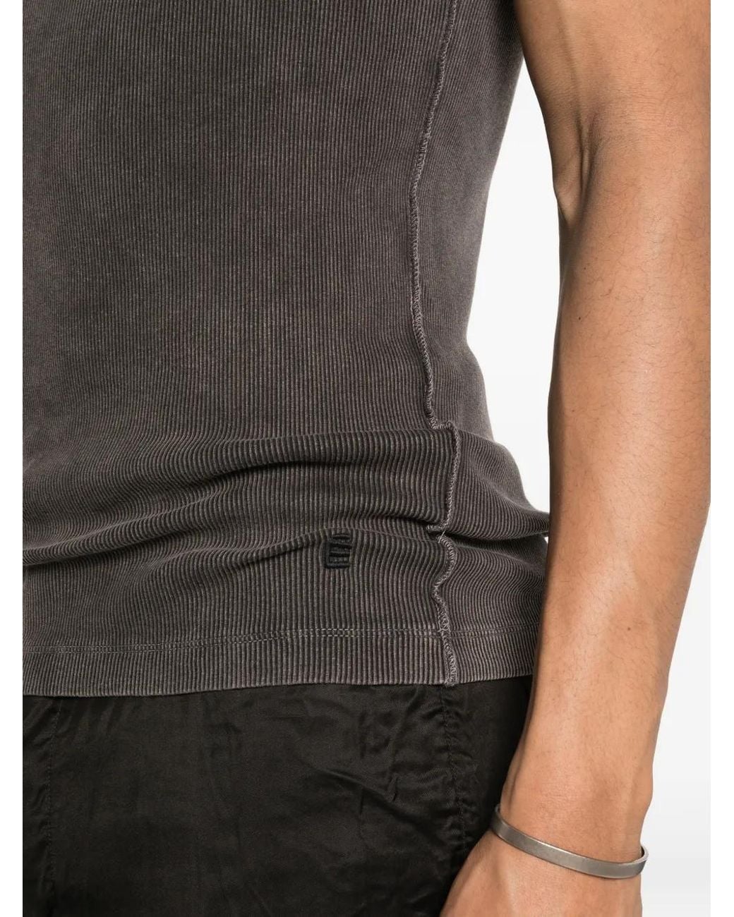 Etudes Studio Black Crew-Neck Rib T-Shirt