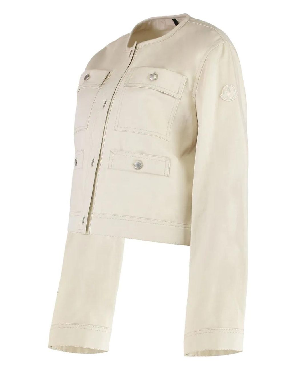 Moncler White Chatel Multi-Pocket Jacket