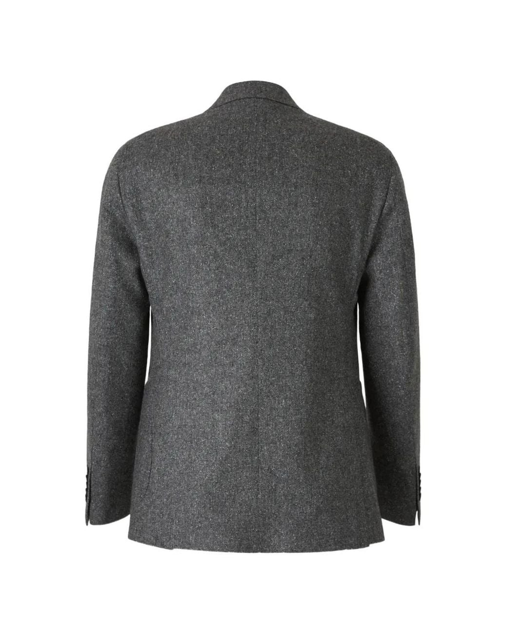 Tagliatore Gray Mélange Peak-Lapel Suit for men