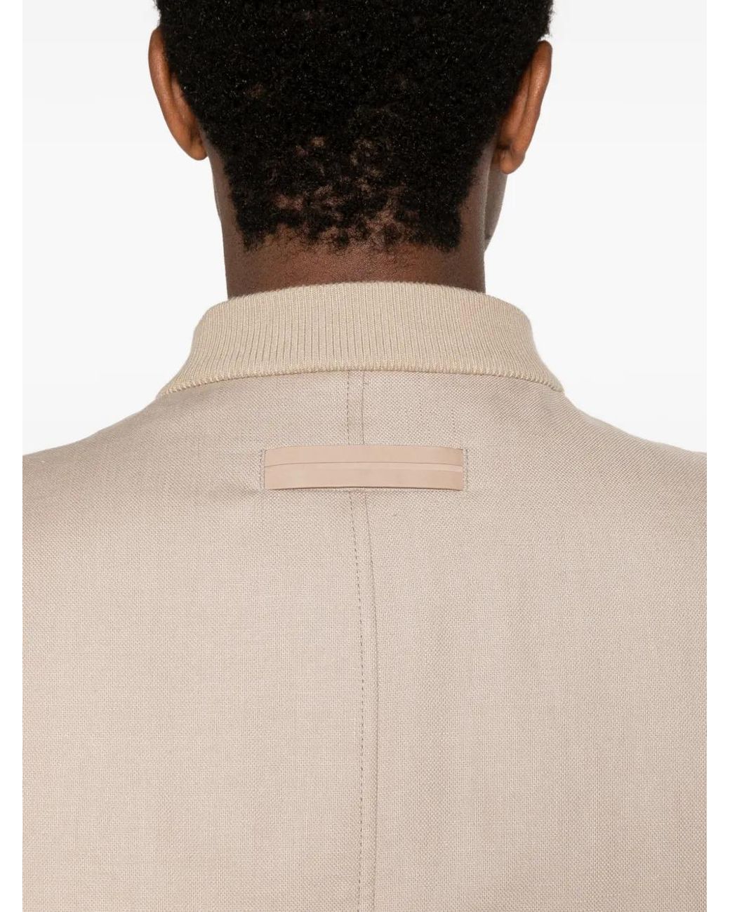 Zegna Natural Linen Bomber Jacket for men