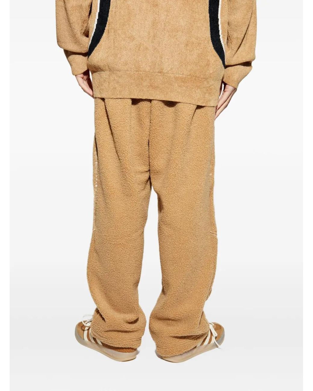 Adidas Natural Borg Fleece Teamgeist Track Pants for men