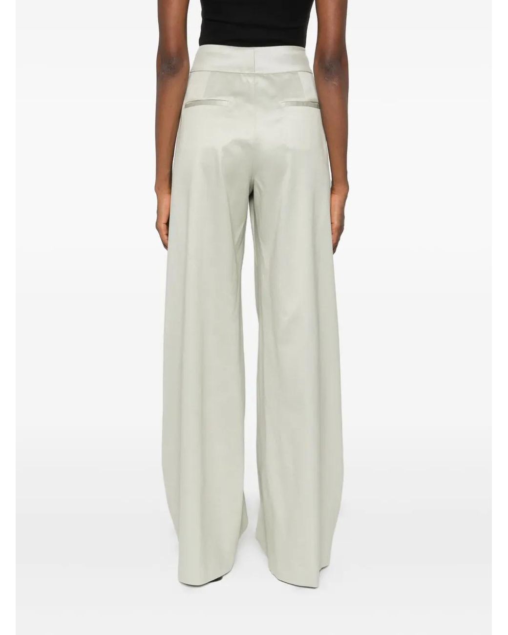 Peserico White Pleated-Detail Pants