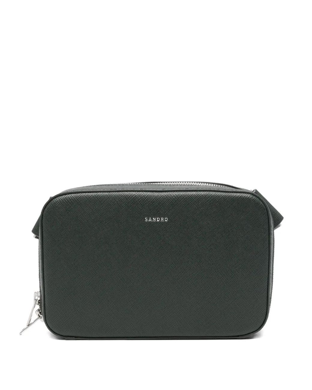 Sandro Black Zip-Around Belt Bag for men