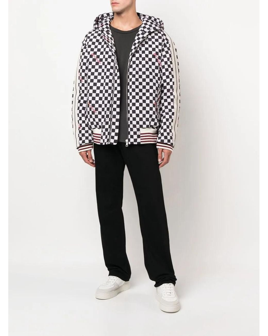 Palm Angels Black Zip-Up Hooded Jacket for men