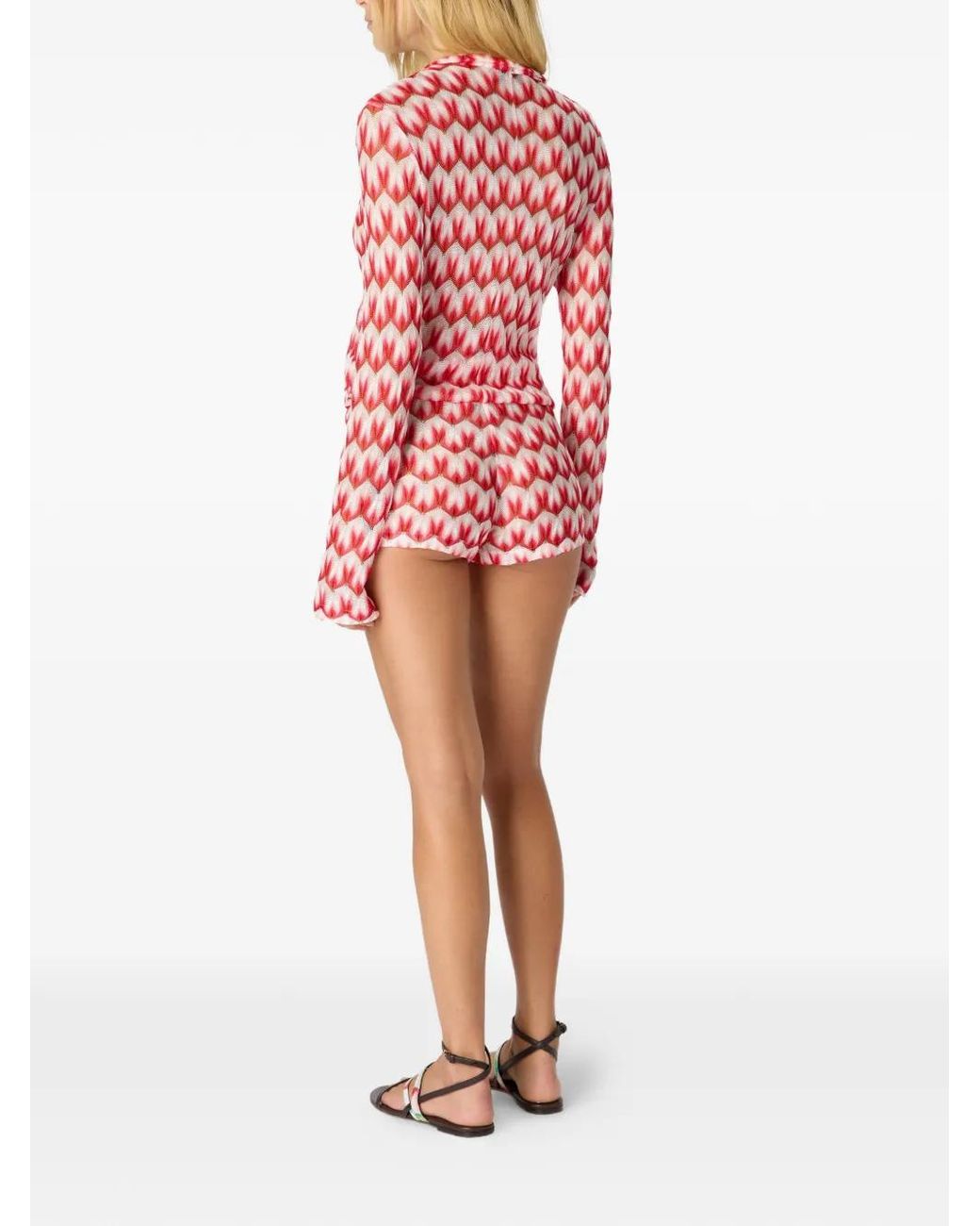 Missoni Red Floral-Patterned Beach Shorts