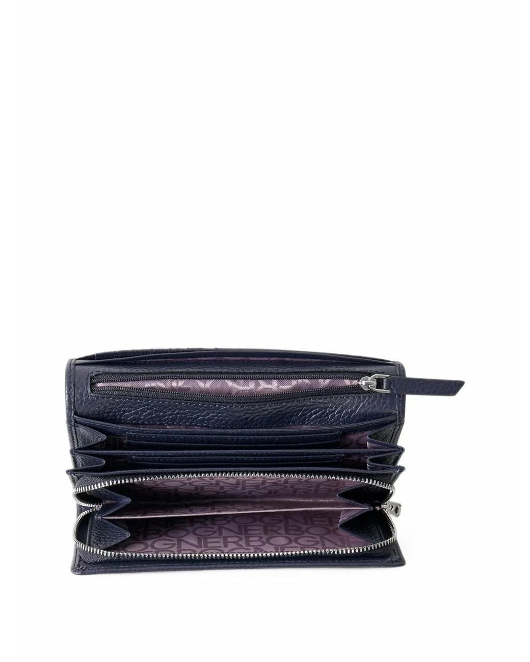 Bogner Blue Wallis Violetta Grained Leather Wallet