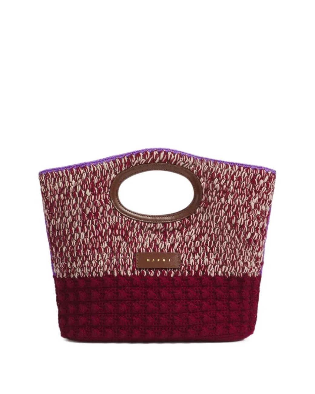 Marni Pink Wool Knotty Crochet Clutch