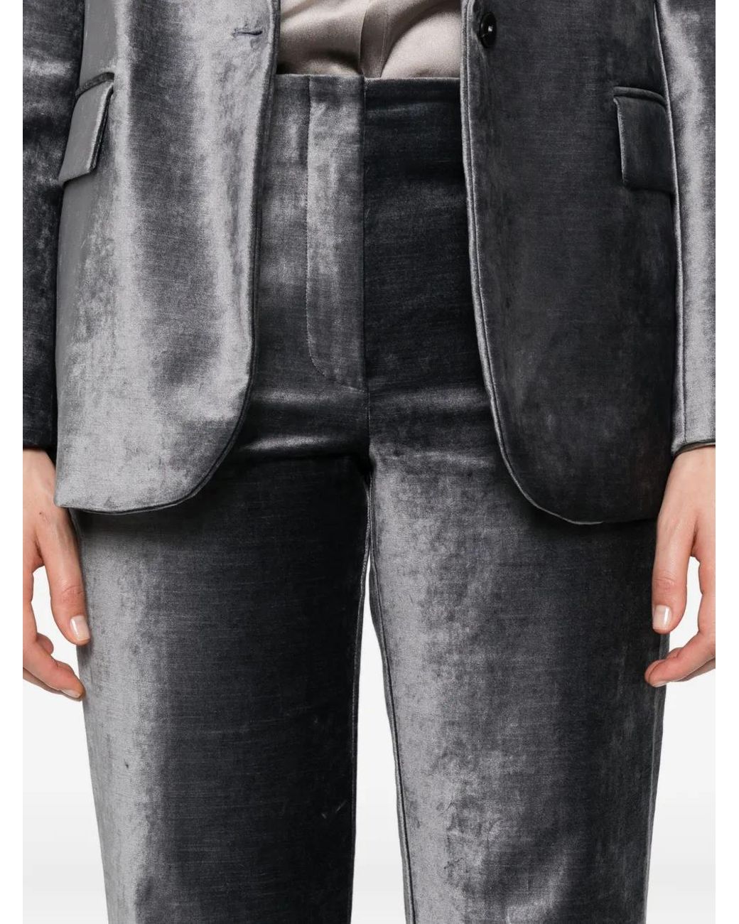 Forte_forte Gray Velvet Trousers