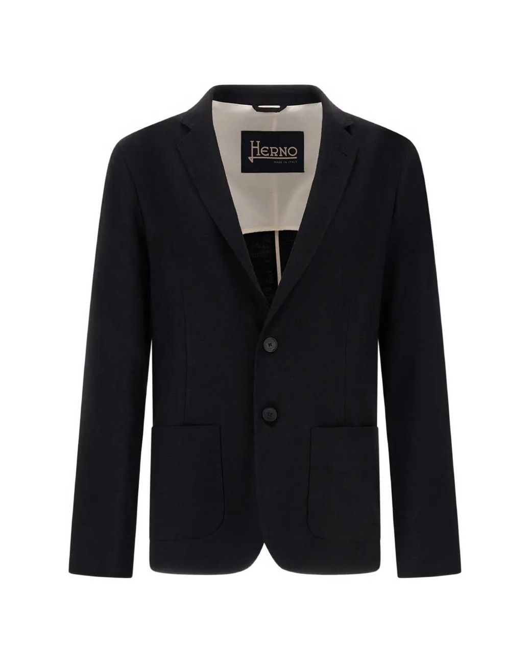 Herno Black Single-Breasted Blazer for men
