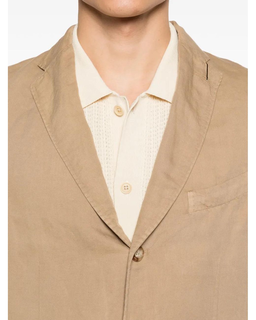 Boglioli Natural Notched-Lapel Blazer for men