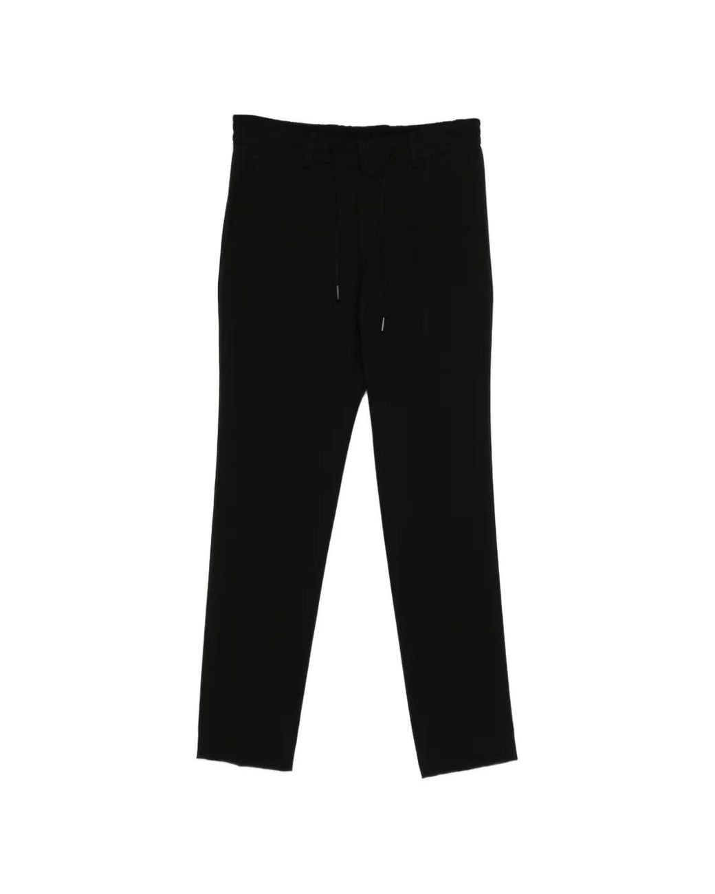 Karl Lagerfeld Black Drawstring-Fastening Trousers for men