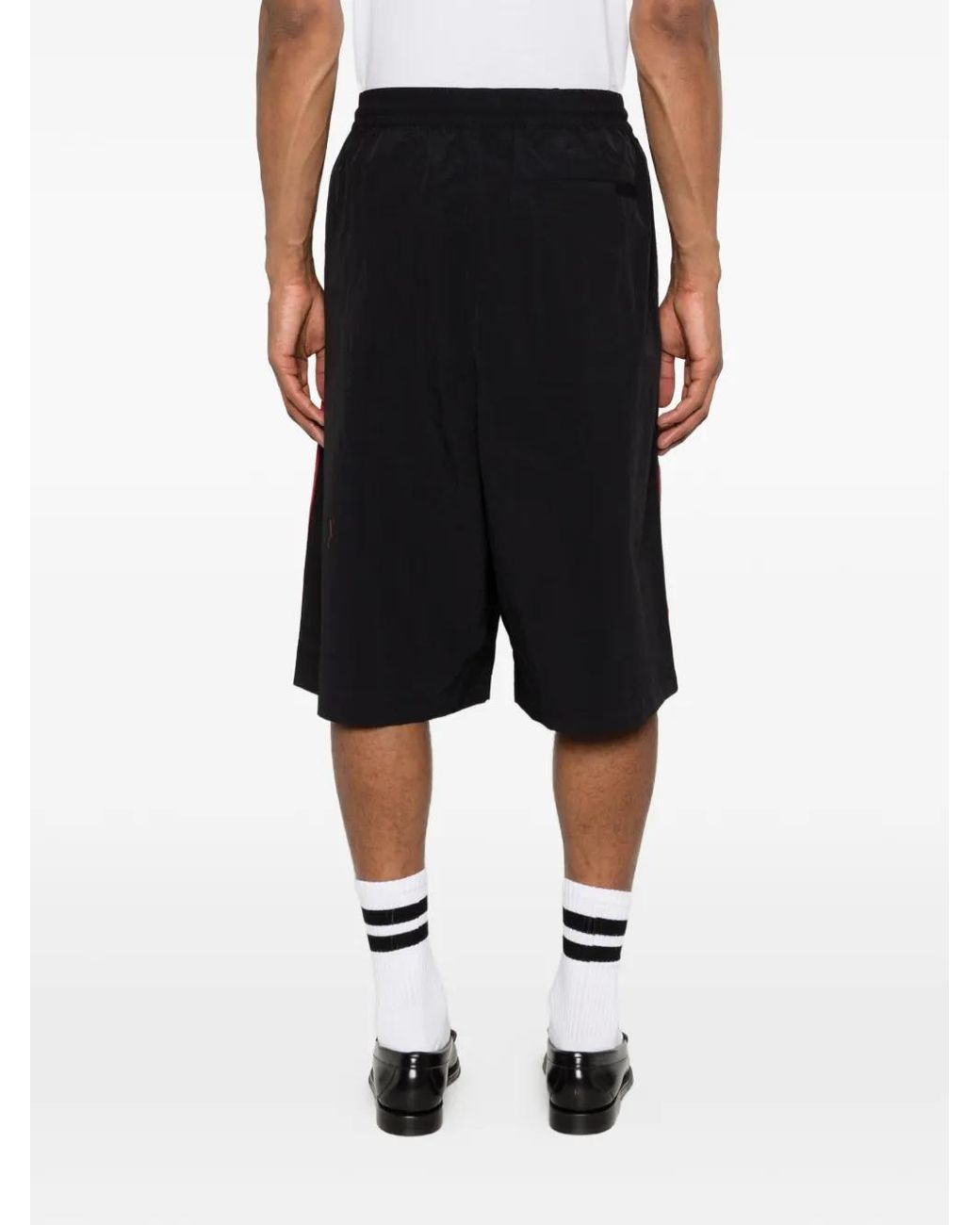 Willy Chavarria Black Logo-Embroidered Shorts for men