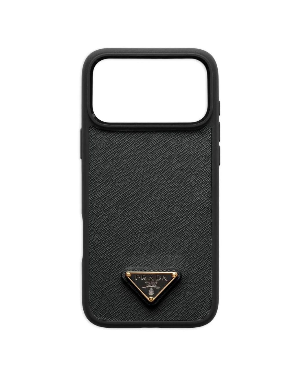 Prada Black Leather Iphone 17 Pro Case