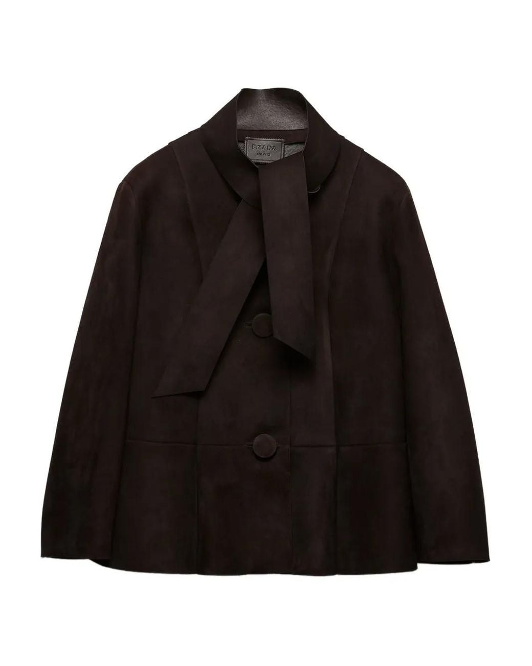 Chaqueta Con Cierre De Botones Prada de color Black