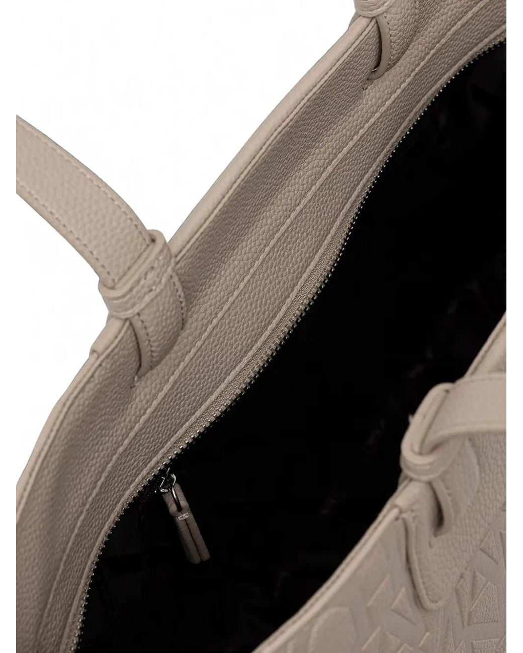 ARMANI EXCHANGE Natural Logo-Embossed Grained Tote Bag
