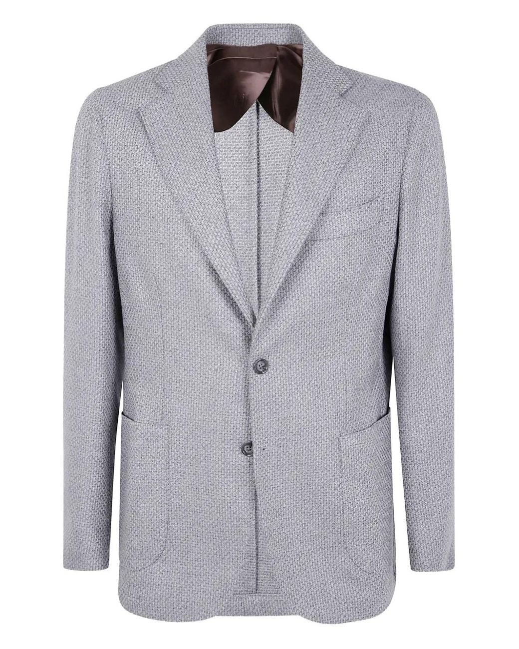 Barba Napoli Gray Bactive Mono Pocket Blazer for men