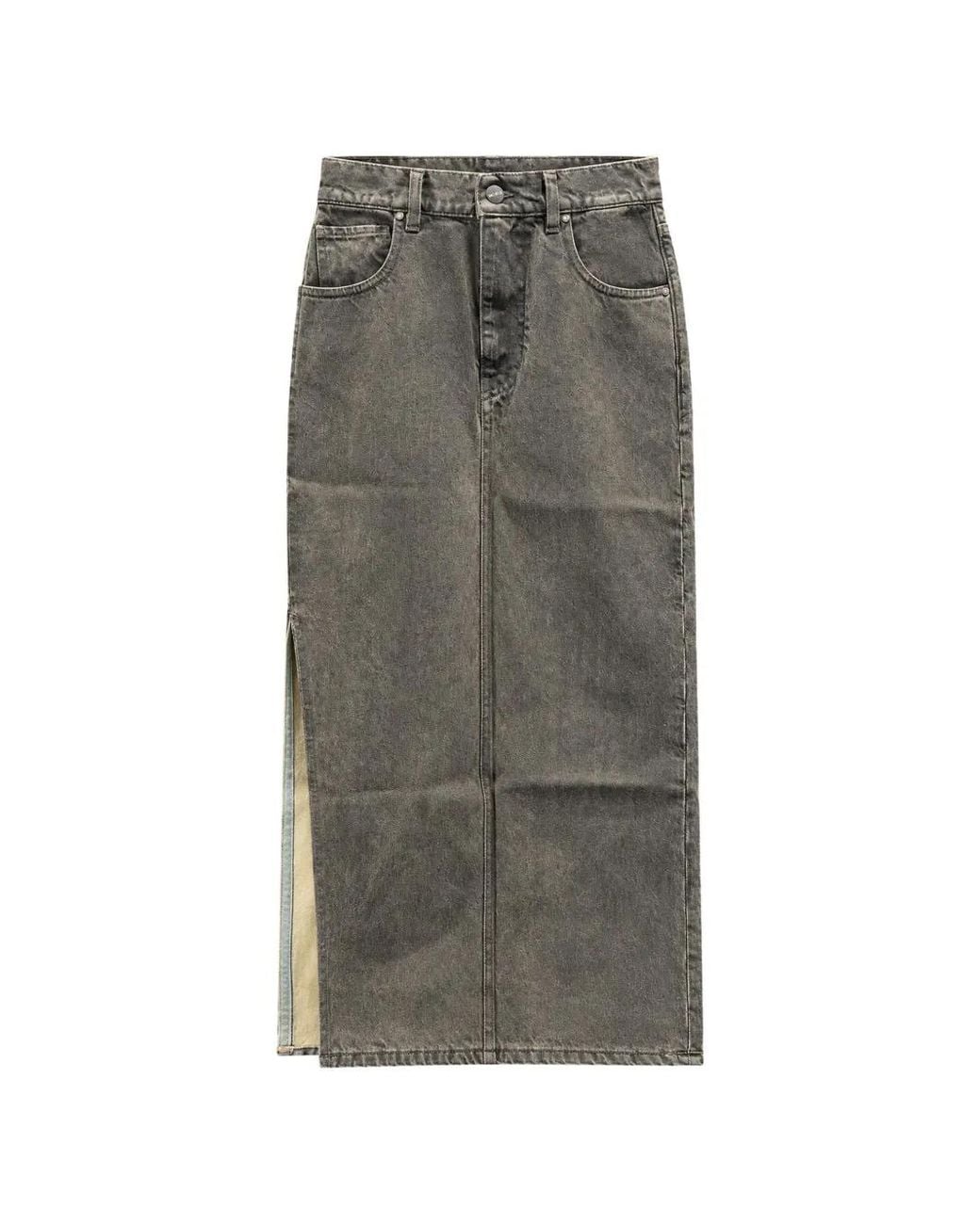 Archive Gray Dea Denim Maxi Skirt