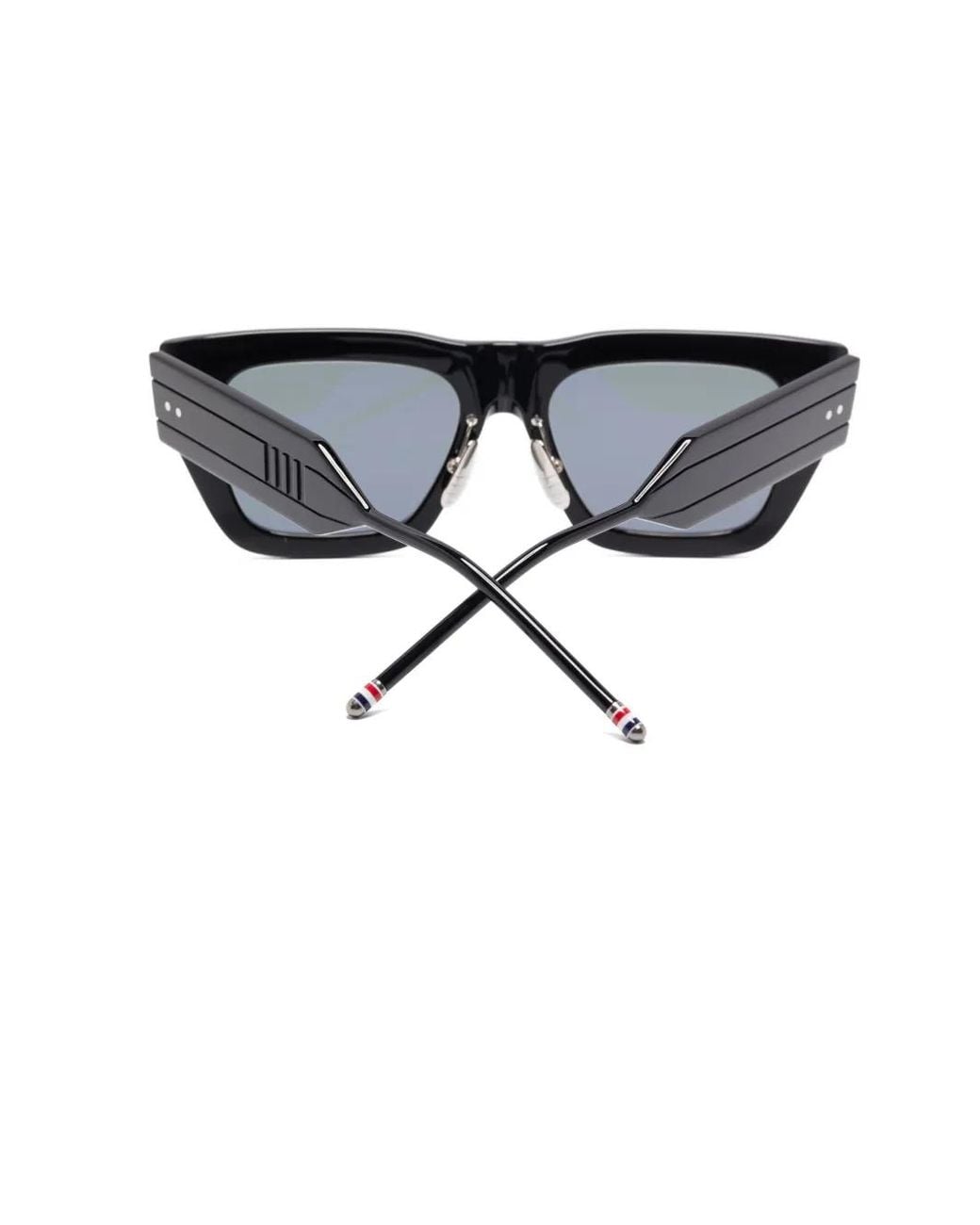 Thom Browne Black Acetate Rectangular Sunglasses