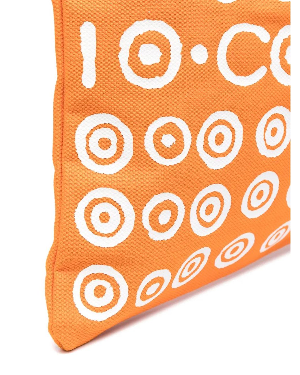 10 Corso Como Orange Spiral Logo Print Tote Bag