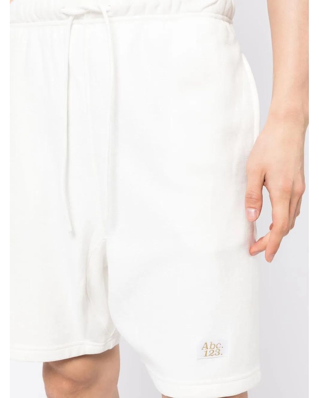 Advisory Board Crystals White Drawstring Sweat-Shorts for men