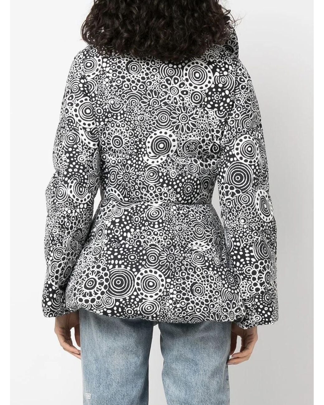 10 Corso Como Gray Paisley-Print Puffer Jacket