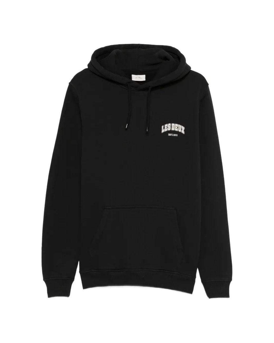 Les Deux Black Brady Logo Hoodie for men