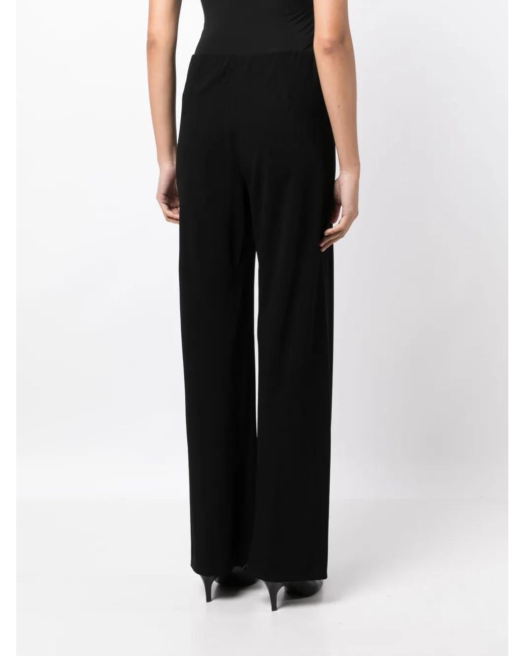 Vince Black High-Waist Wide-Leg Trousers