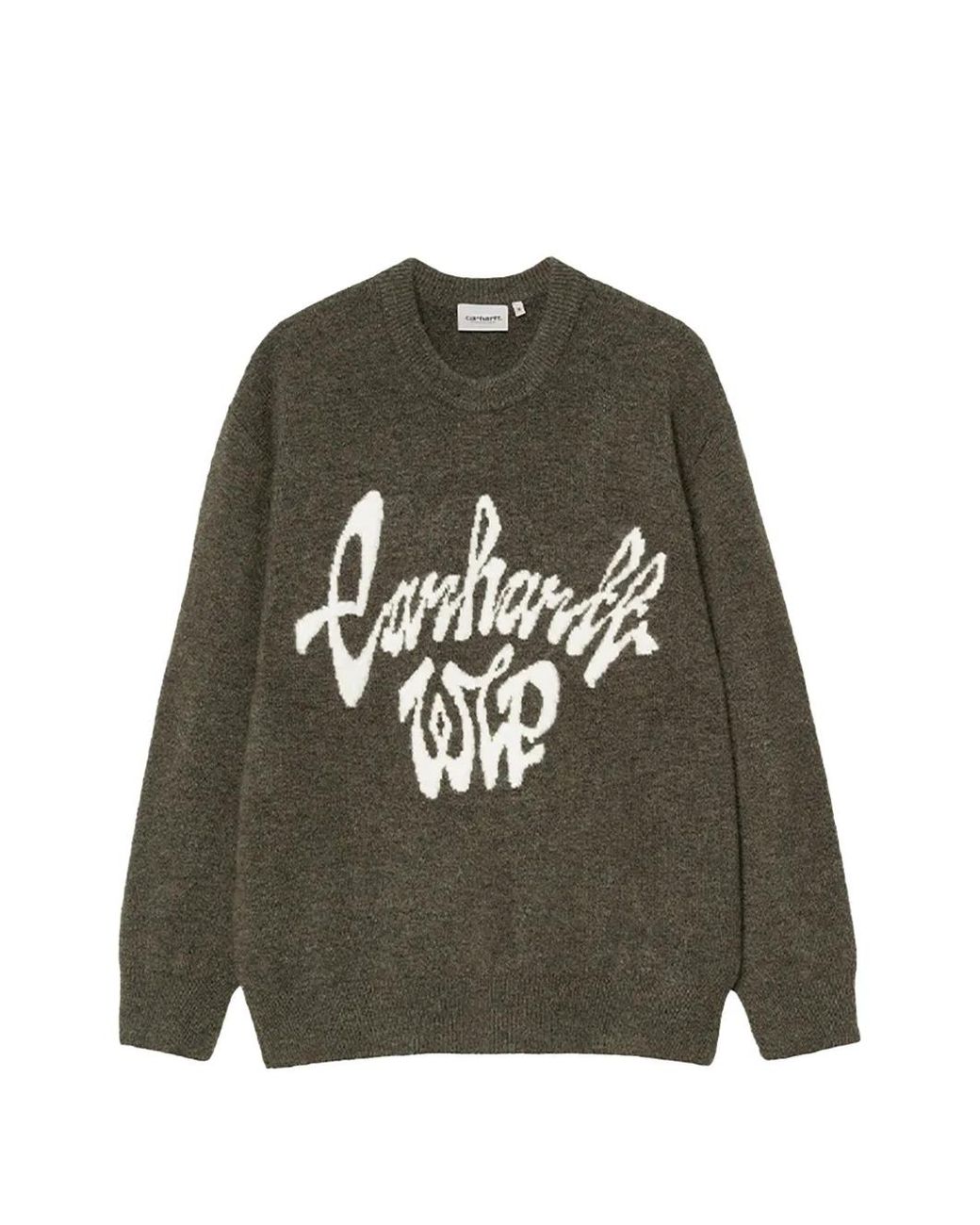 Carhartt Green Chedda Logo-Intarsia Sweater for men