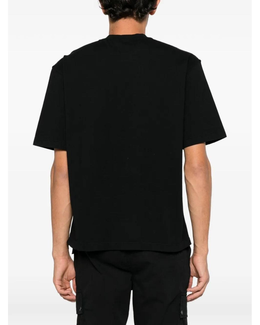 Stone Island Black Logo-Patch T-Shirt for men