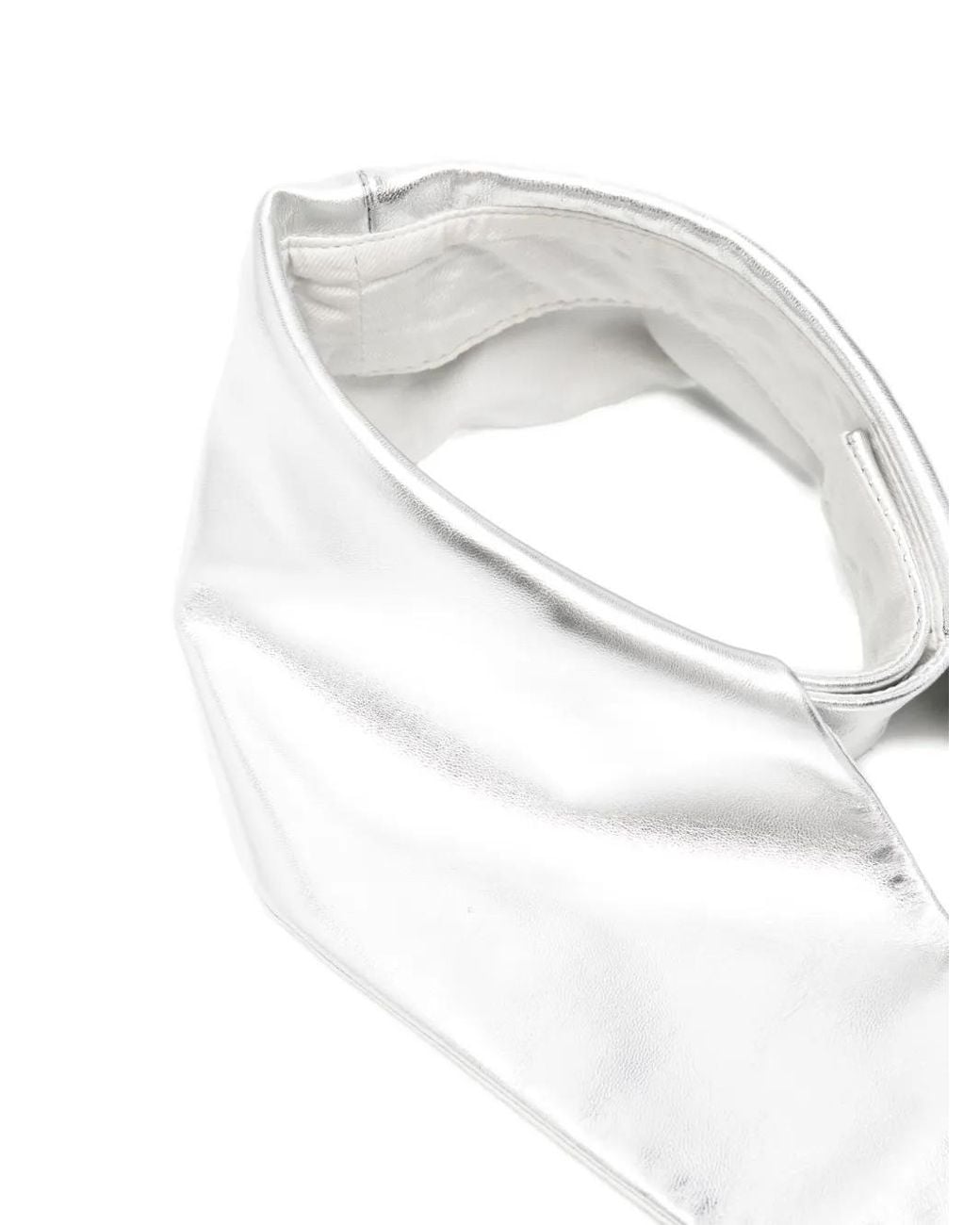 MITILIANE COUTURE White Ring Leather Tie