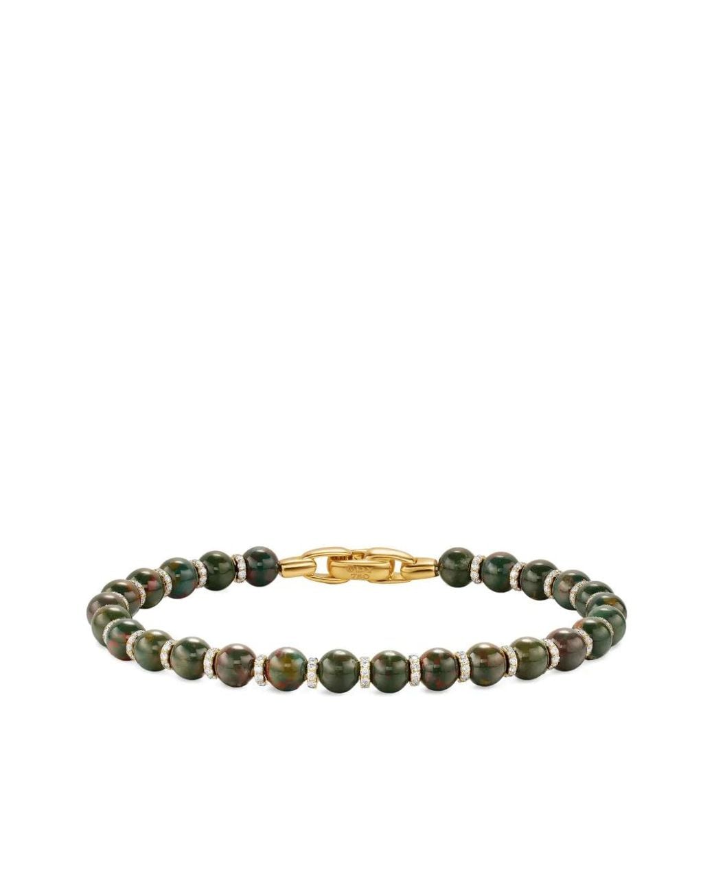David Yurman Metallic 18K Spiritual Beads Bloodstone And Diamond Bracelet for men