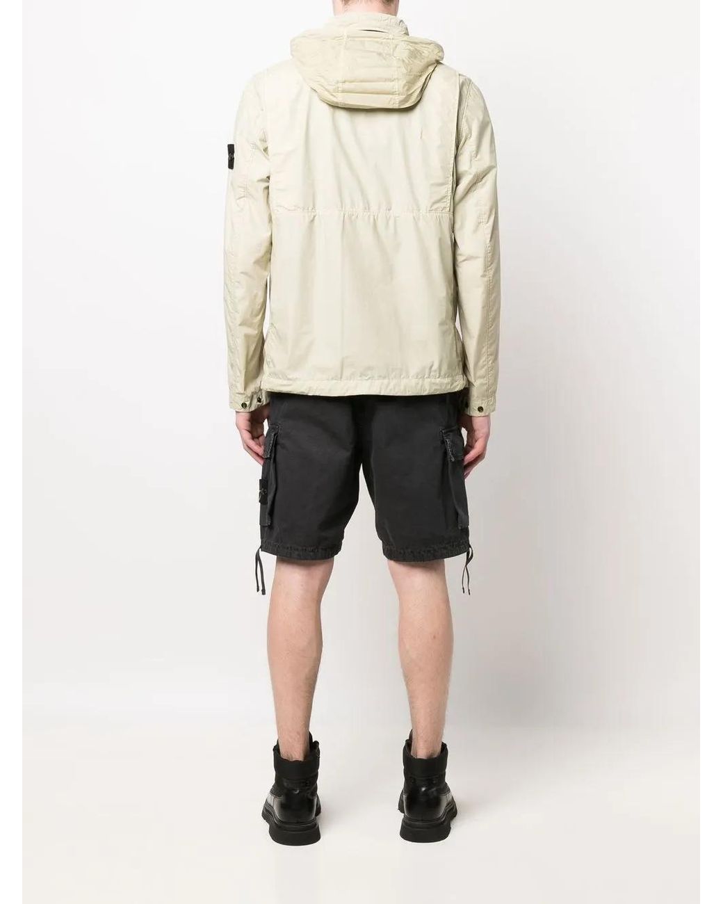 Stone Island Natural Compass-Patch Zip-Up Jacket for men