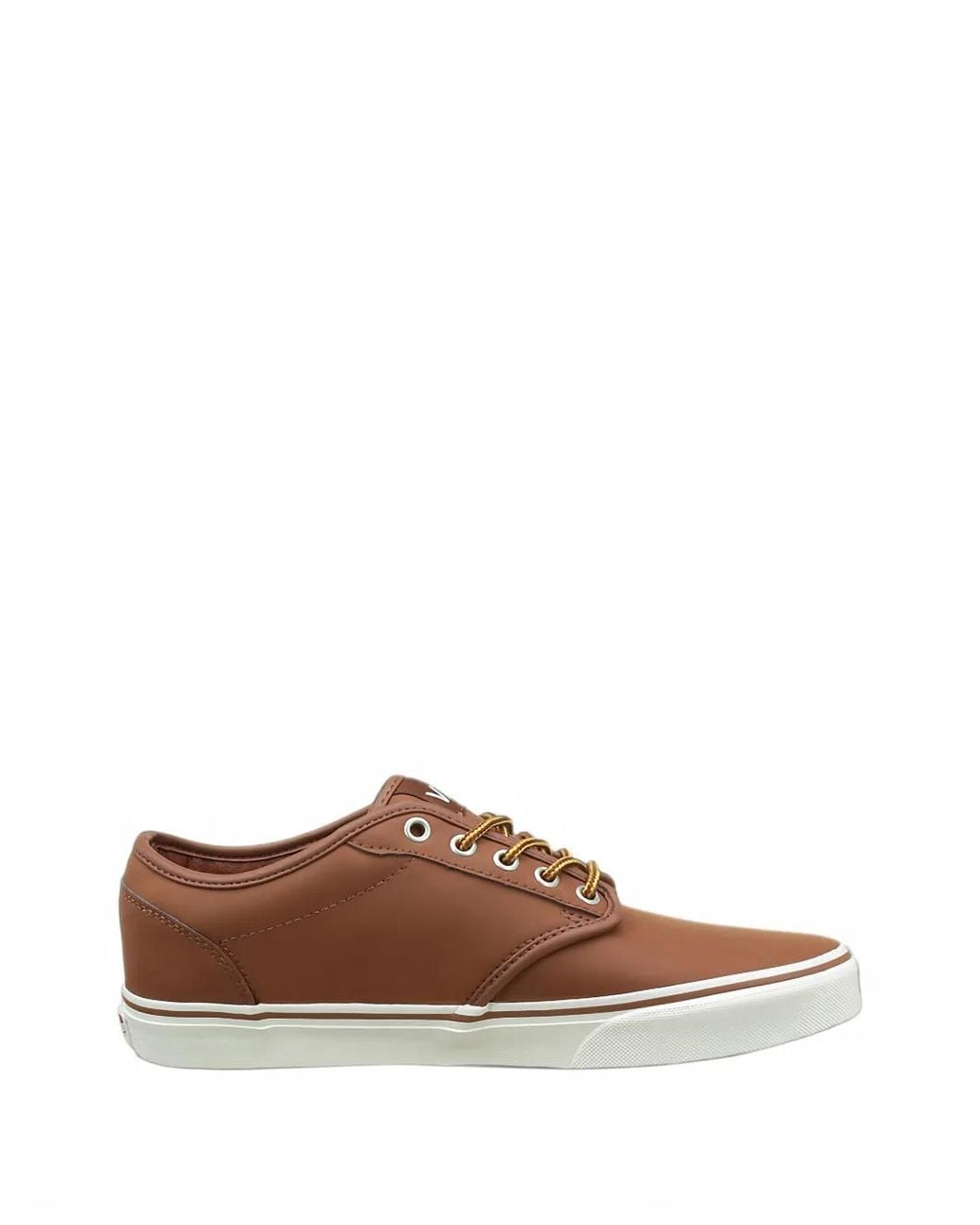 Vans Brown Atwood Leather Sneakers for men