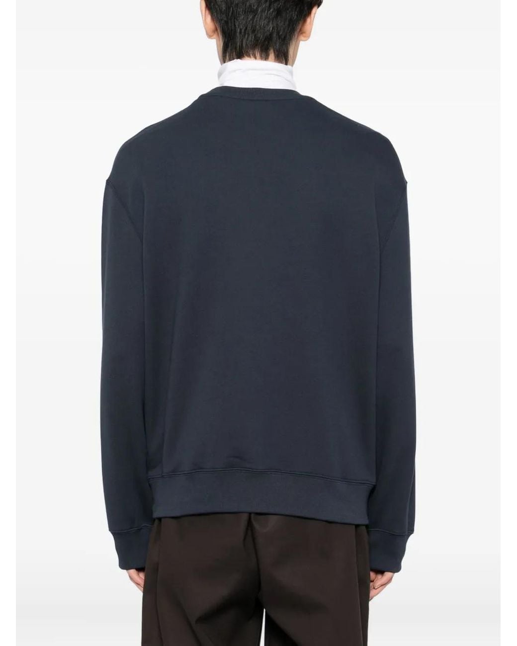 Maison Kitsuné Blue Handwriting Sweatshirt for men
