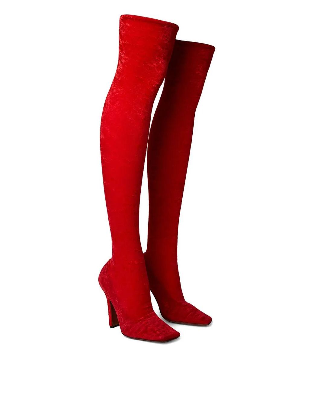 Vetements Red Knee-High Boots