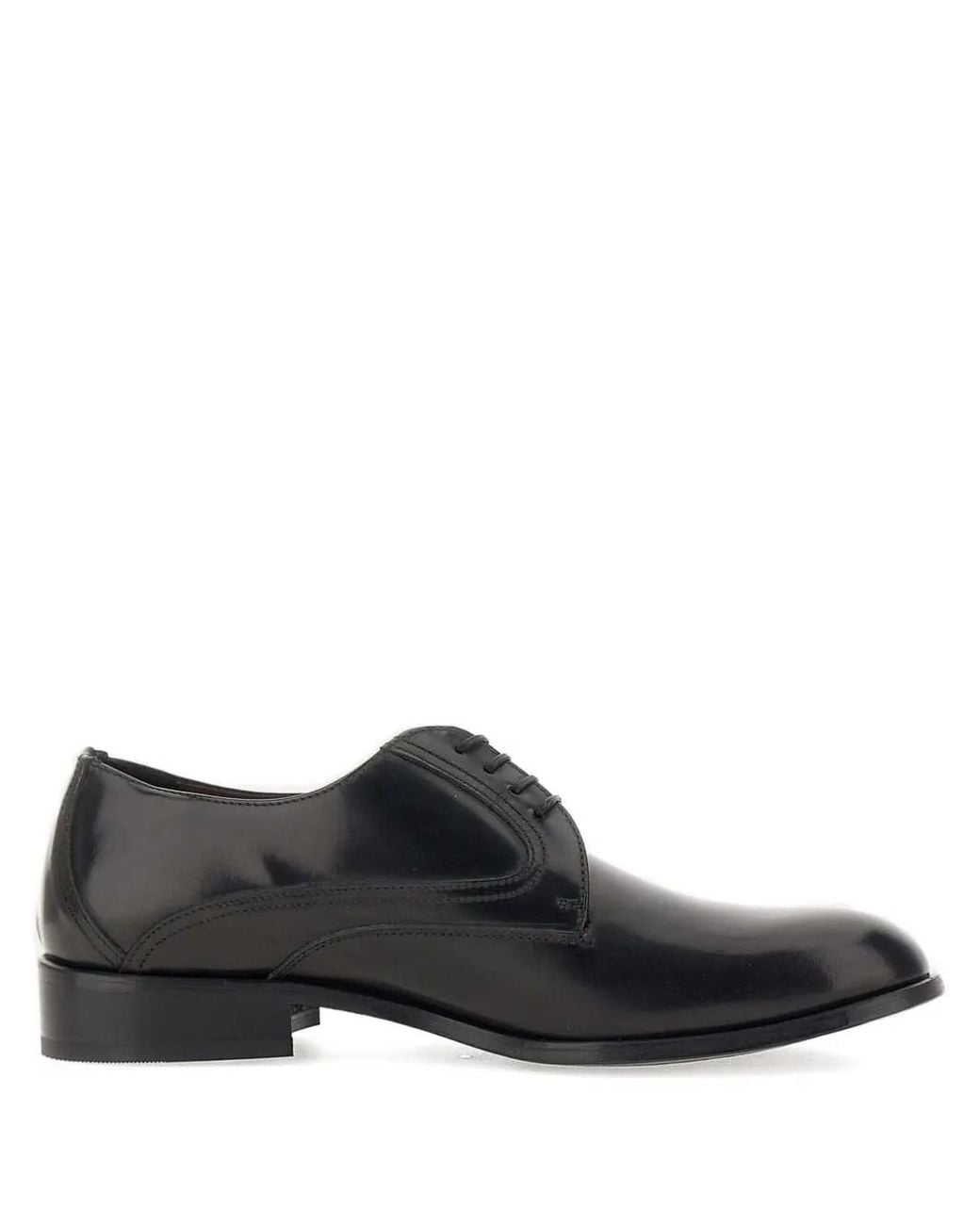 Duca Degli Abruzzi Black Cl21 Leather Derby Shoes for men