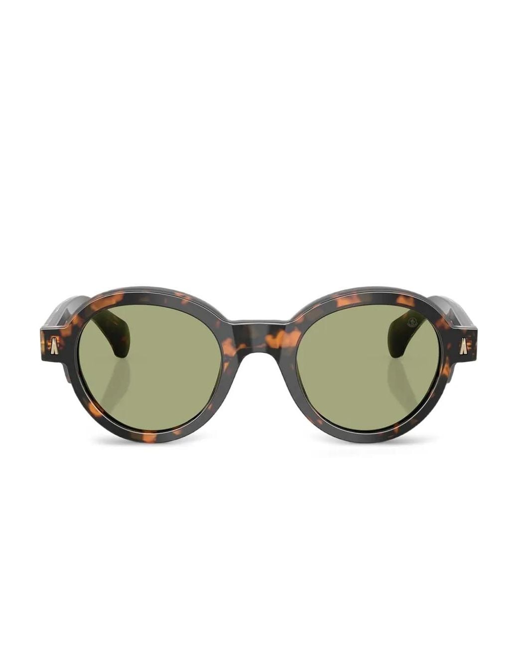 Moncler Green Rondosa Tortoiseshell Round-Frame Sunglasses